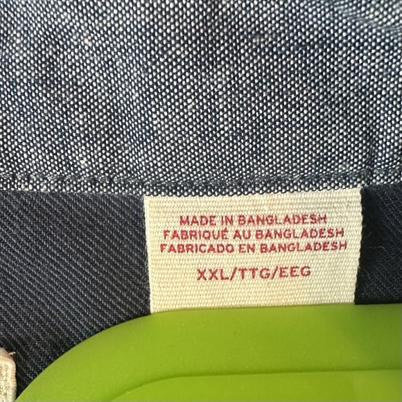 Levi Men's Plaid Button Down Long Sleeve Shirt Blue XXL Blue Navy Plaid - Picture 8 of 10